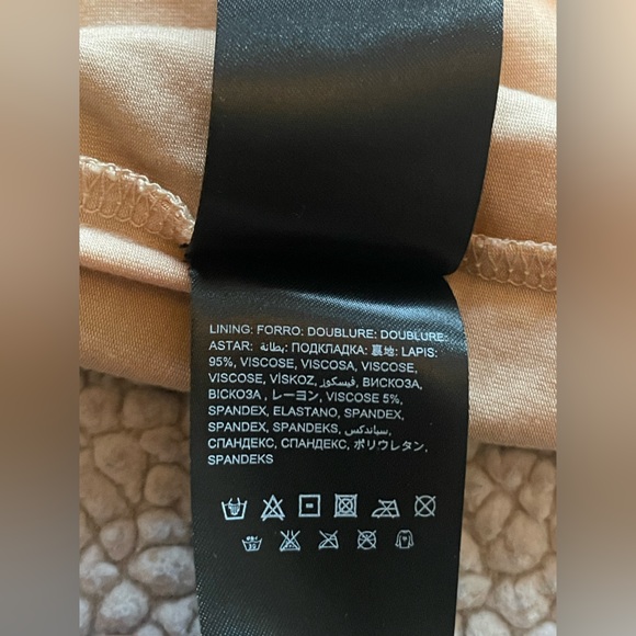 bebe Black Lace Nude Lined Choker Plunge V Long Sleeve Mini Dress Small - Picture 10 of 10